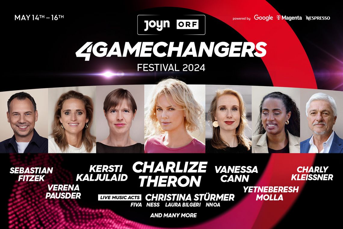 Oscar-Preisträgerin Charlize Theron beim größten Digitalfestival des Landes: das 4GAMECHANGERS Festival vom 14. bis 16. Mai 2024
