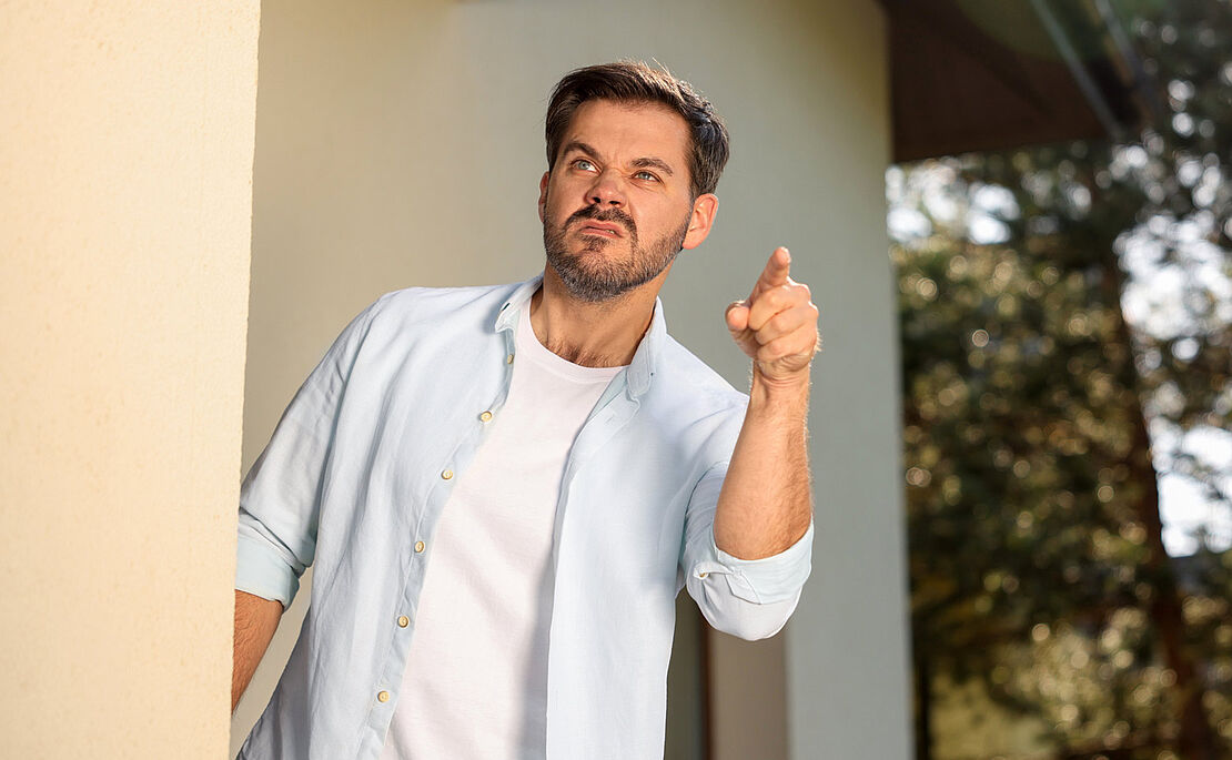 Ein verärgerter Mann