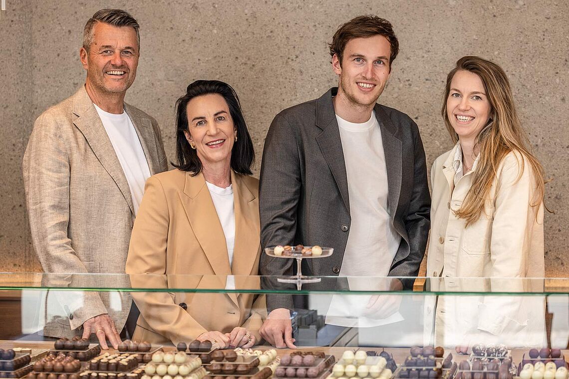 Gruppenfoto Hubert Berger, Christine Berger, Franz Berger und Anna Berger