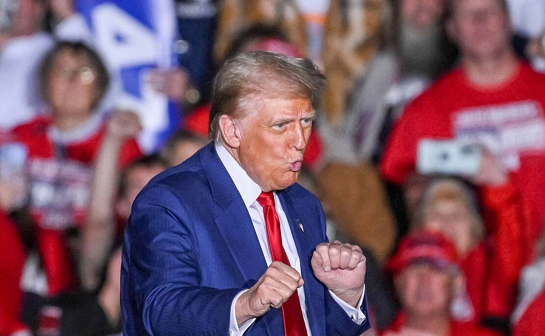 Donald Trump während Rede