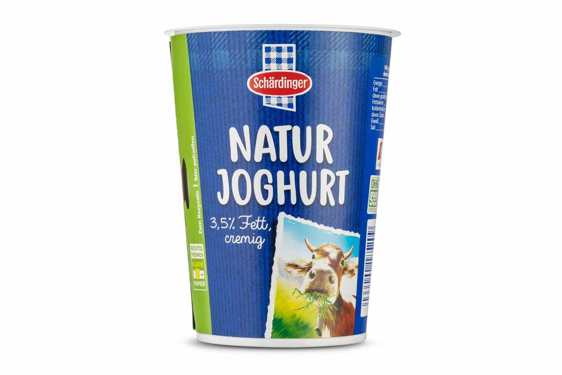 Foto von einem 3,5% Fett, cremig Natur Joghurt von Schärdinger