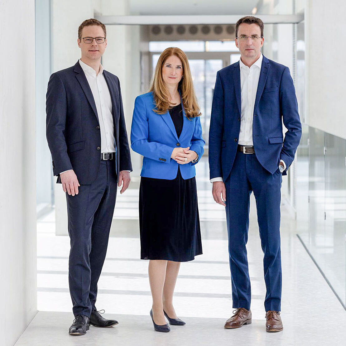Gruppenfoto Bernhard Hohenegger, Patricia Kasandziev und Bernhard Achberger