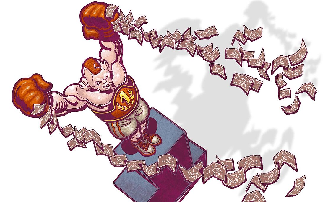 Muskelmann der viel gewonnen aber wieder viel an den Fiskus verloren hat