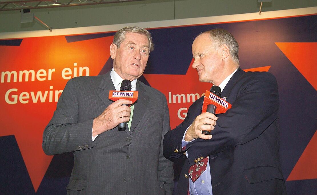 Hannes Androsch – hier auf der GEWINN-Messe mit Georg Wailand – blickt 40 Jahre zurück und viele Jahre in die Zukunft