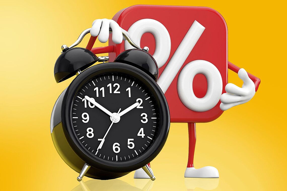 Ab 0,375 Prozent – nur noch für kurze Zeit!