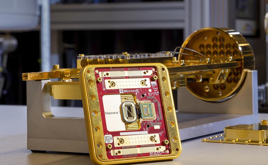 Foto Majorana-1-Chip von Microsoft