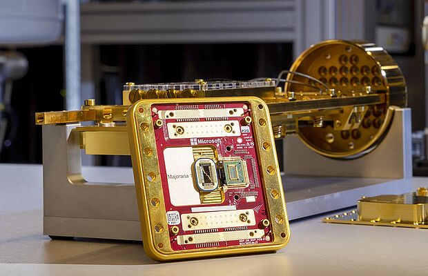 Foto Majorana-1-Chip von Microsoft