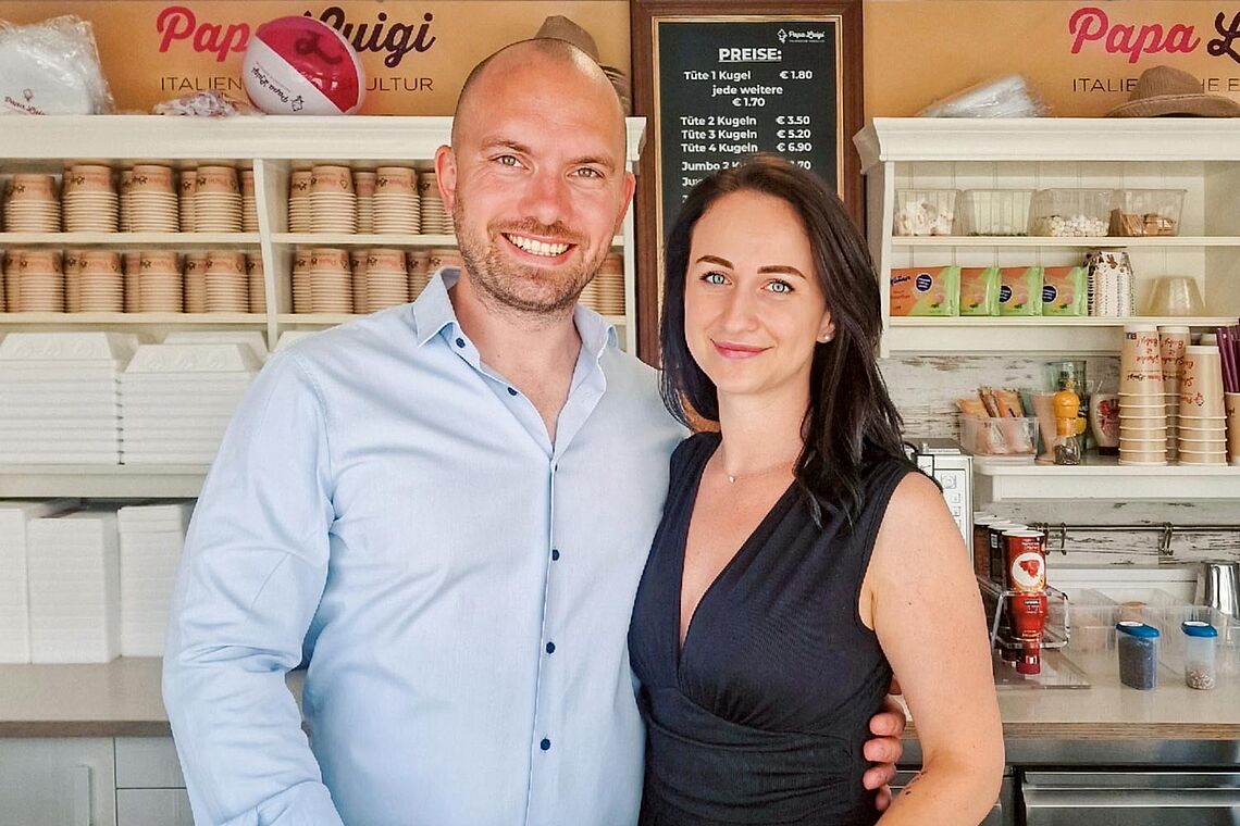 Eis verkaufen als Papa Luigi