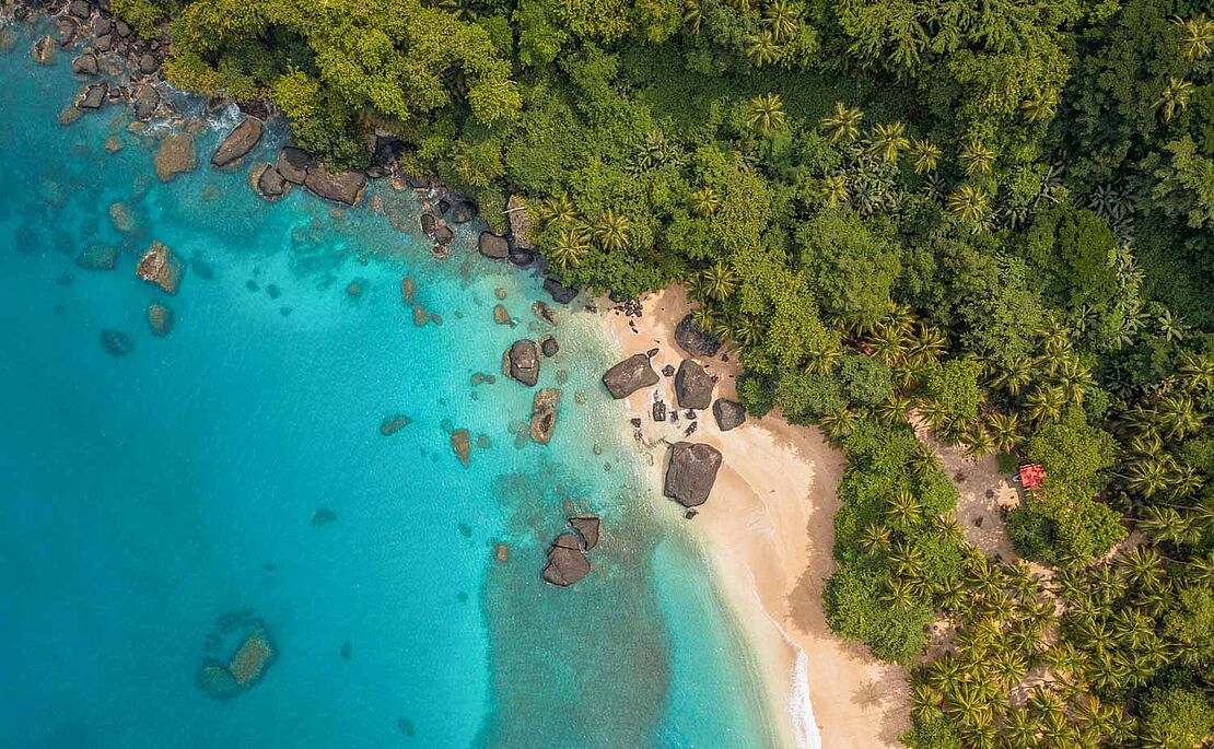 Sandstrand und Meer Naturparadies Príncipe