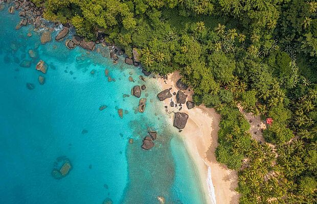 Sandstrand und Meer Naturparadies Príncipe