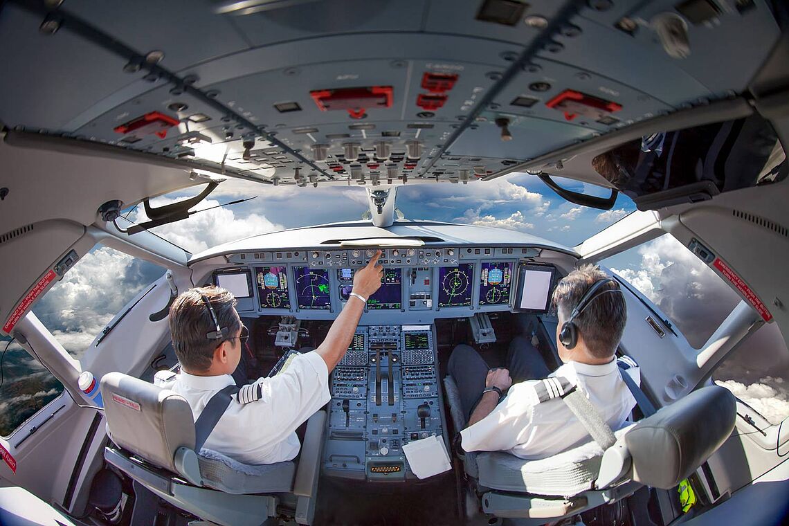 Flugzeug Cockpit
