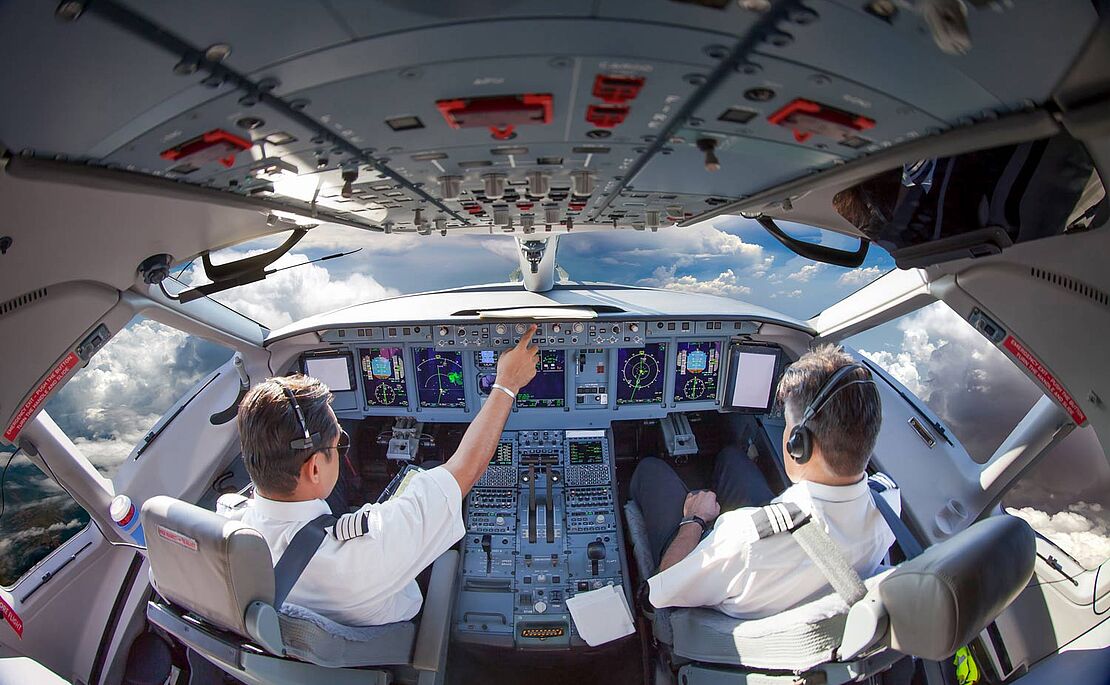 Flugzeug Cockpit