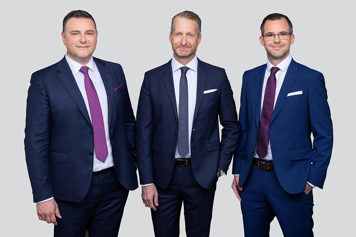 Gruppenfoto Christian Polak, Sebastian Nitsch und Christian Mayer