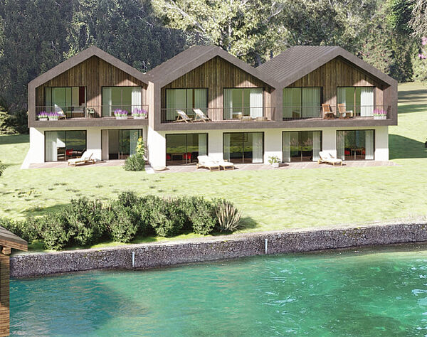 Neubau mit Bootshaus direkt am Attersee