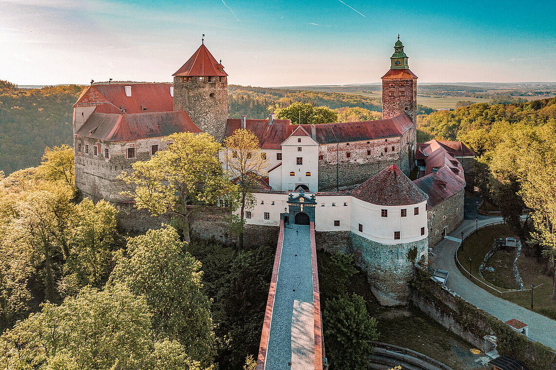 Blick auf die Burg Schalining
