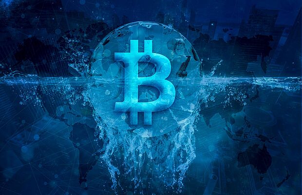 Das Zeichen für Bitcoin