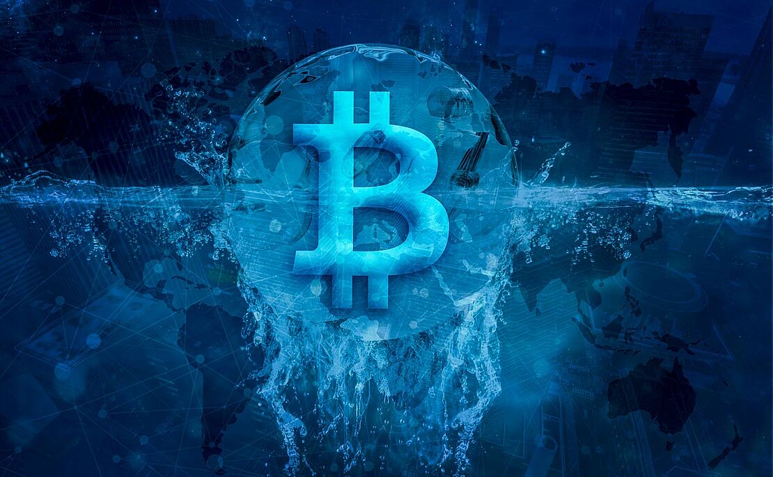 Das Zeichen für Bitcoin