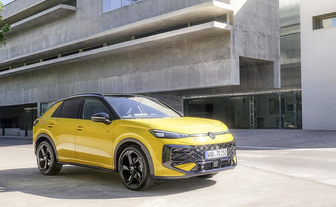 Gelbes Modell VW T-Roc