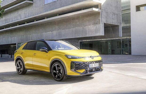 Gelbes Modell VW T-Roc