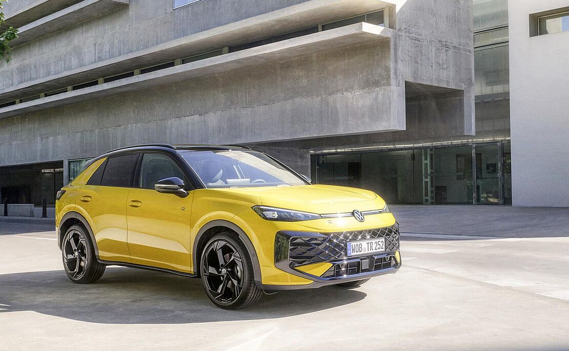 Gelbes Modell VW T-Roc
