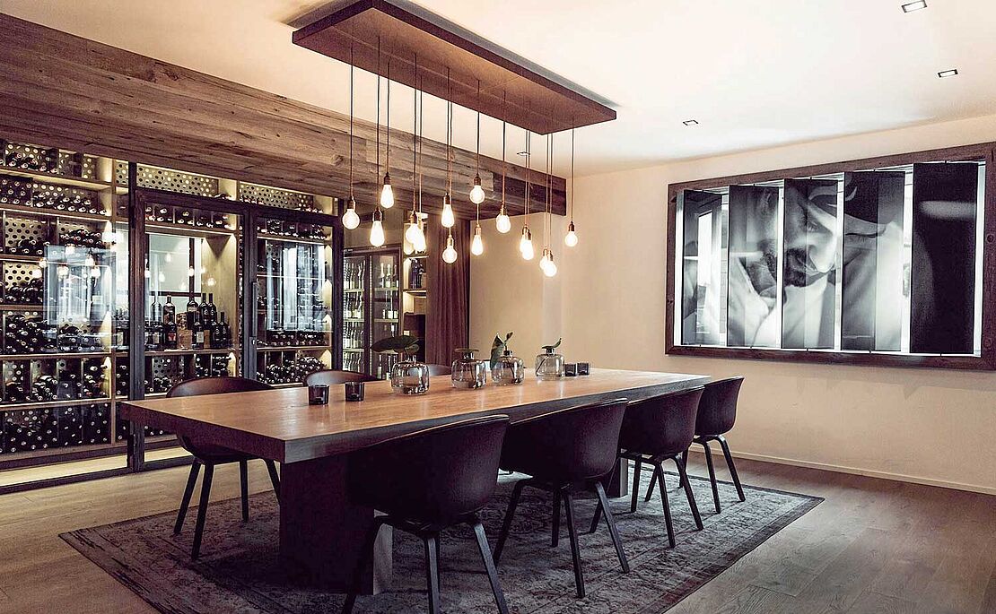 Innenansicht Vitus Winklers Gourmetrestaurant Kräuterrreich im Hotel Sonnhof