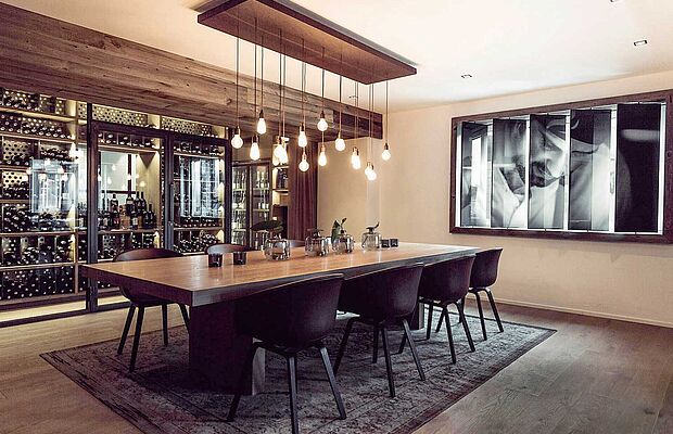 Innenansicht Vitus Winklers Gourmetrestaurant Kräuterrreich im Hotel Sonnhof