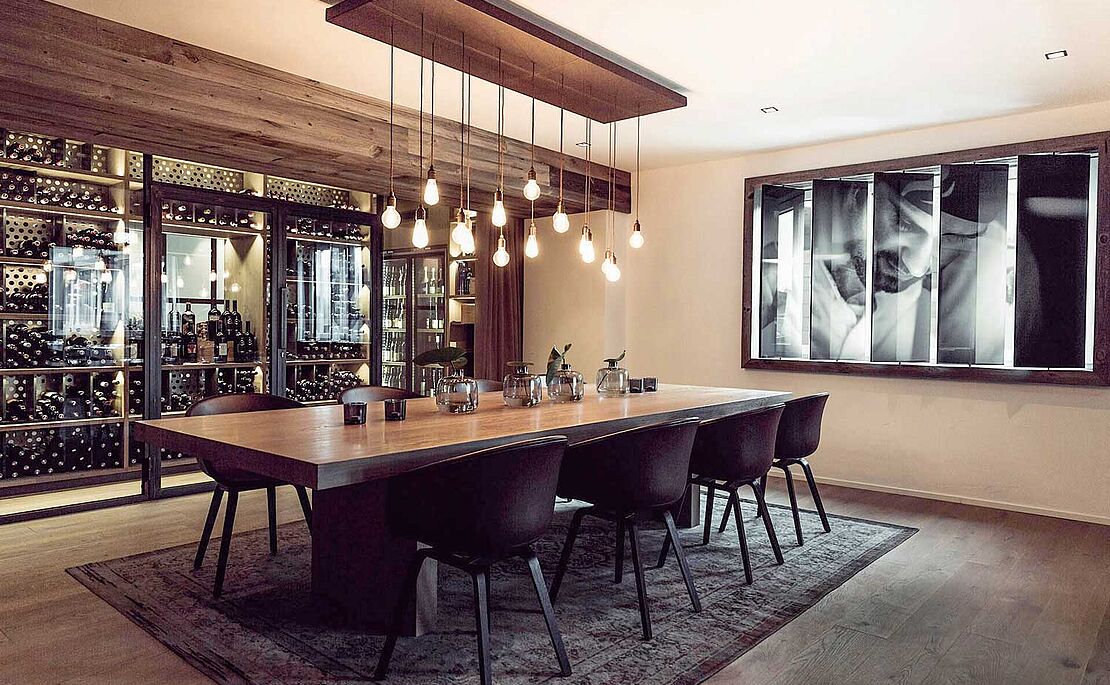 Innenansicht Vitus Winklers Gourmetrestaurant Kräuterrreich im Hotel Sonnhof