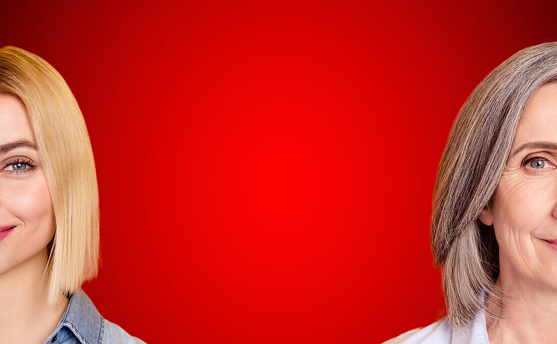 Porträt einer jungen und einer älteren Frau