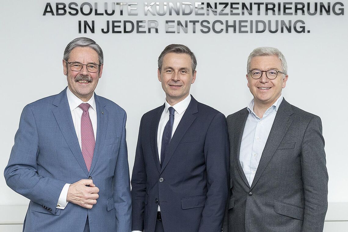 Gruppenfoto Erwin Hameseder, Martin Hauer und Michael Höllerer