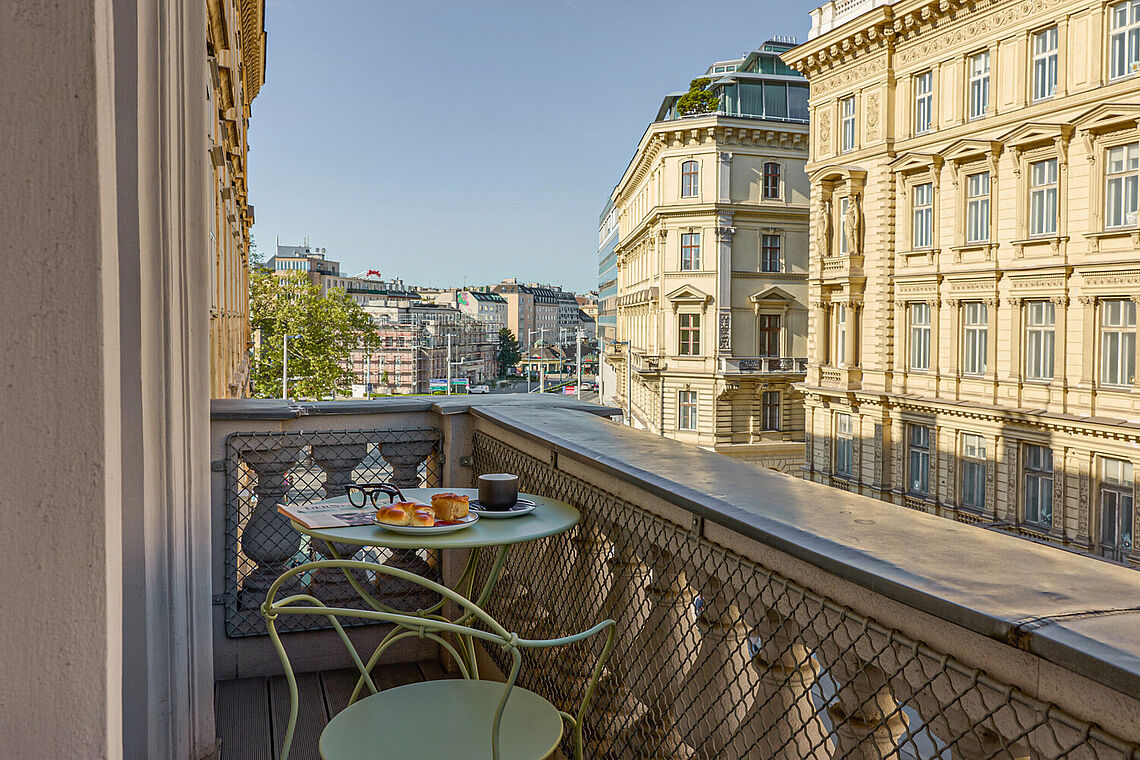 Blick vom Balkon des Hotels The Cloud One Wien-Staatsoper