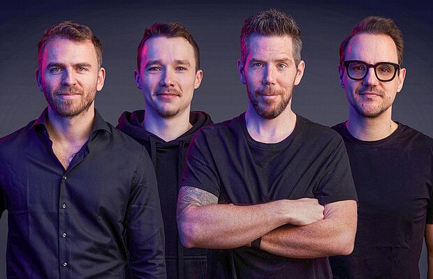 Michael Gasparik, Christoph Hanausek, Michi Peklo und Rene Hundertpfund