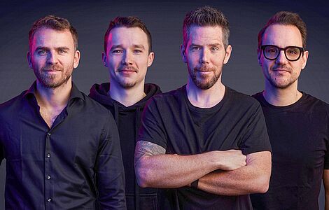 Michael Gasparik, Christoph Hanausek, Michi Peklo und Rene Hundertpfund