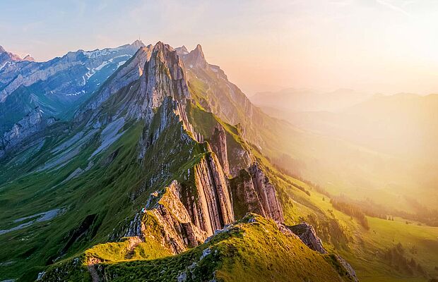 Berge bei Sonnenuntergang