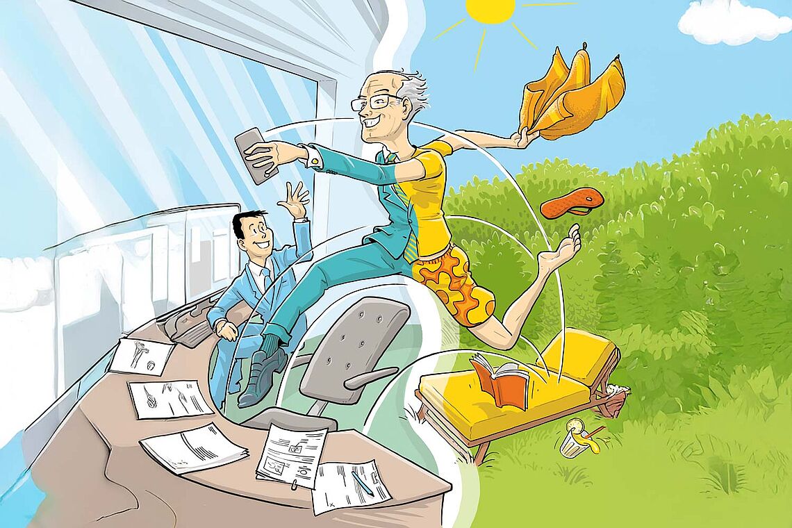 Halb im Job, halb in Pension