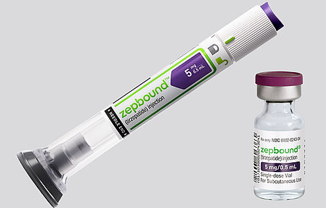 Abnehmspritze und Ampulle von Eli Lilly