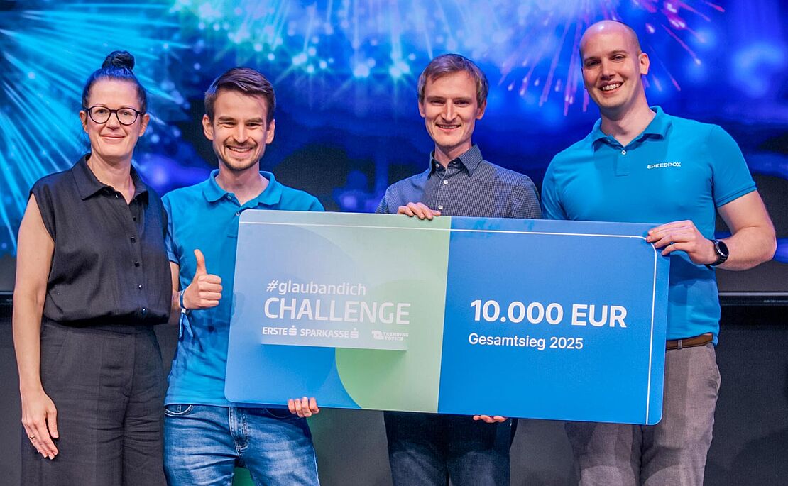 #glaubandich CHALLENGE 2025, Sieger SpeedPox, Gerda Holzinger-Burgstaller, Alexander Ricke, Simon Bellink, Raffael Baumfried