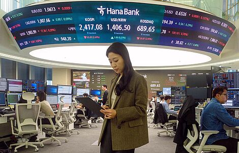 Innenaufnahme Börse Seoul