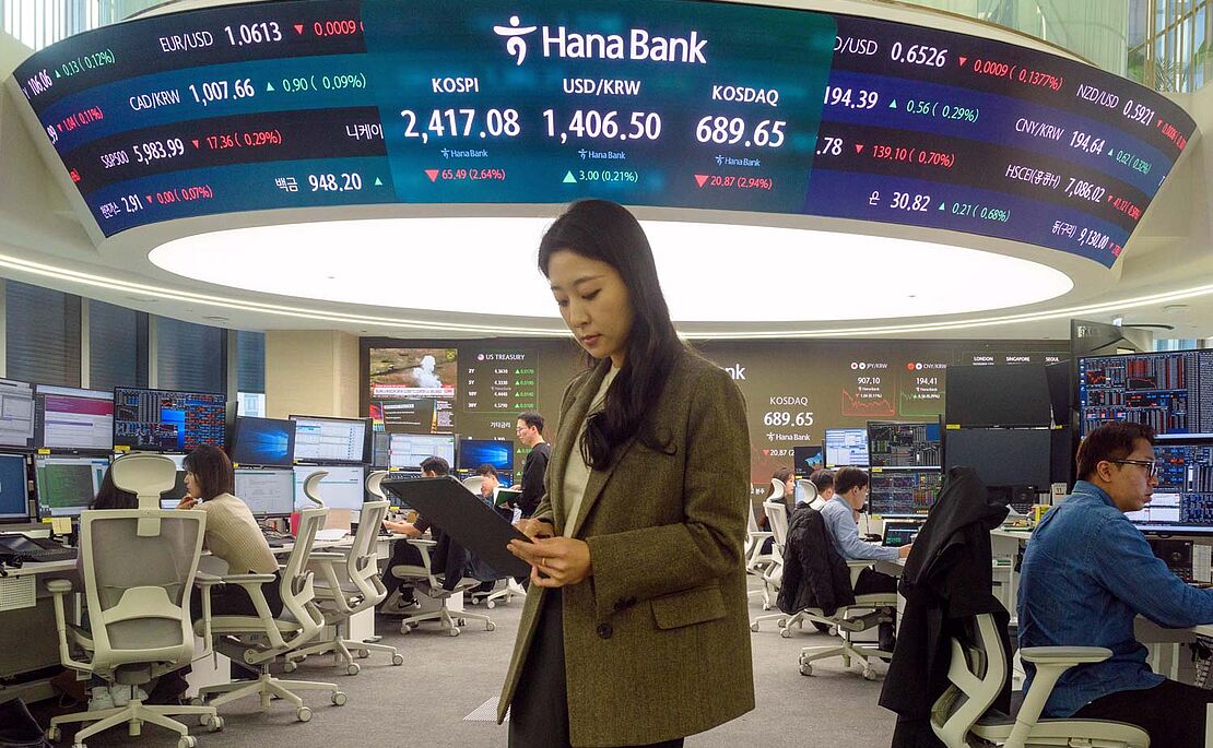 Innenaufnahme Börse Seoul