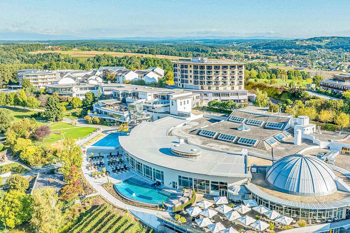 Gesamtansicht von außen vom Allegria Resort Stegersbach.