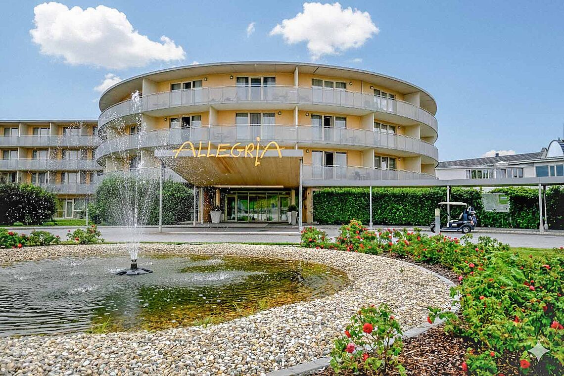 Hoteleingang Allegria Resort Stegersbach