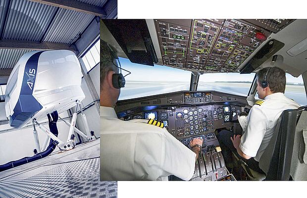 Flugsimulator von der Firma Axis Flight Training Systems