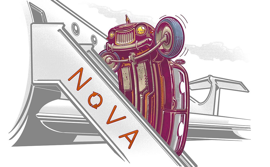 Die Nova beim Abflug