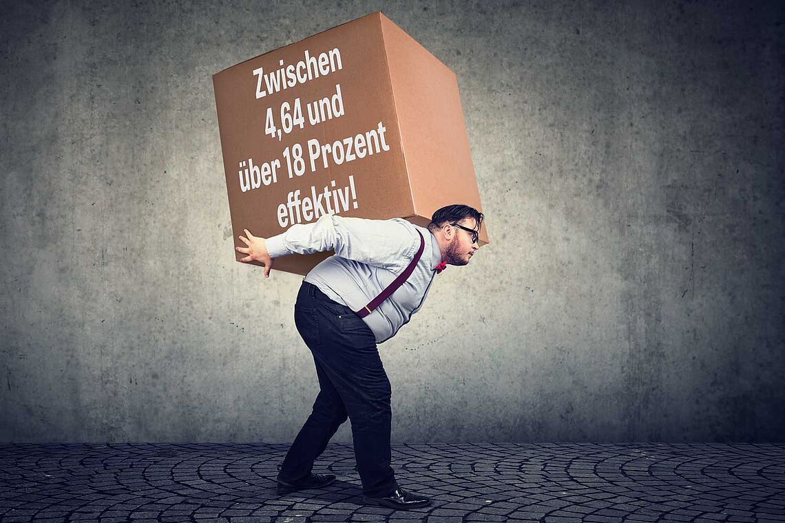 Zwischen 4,64 und über 18 Prozent effektiv!