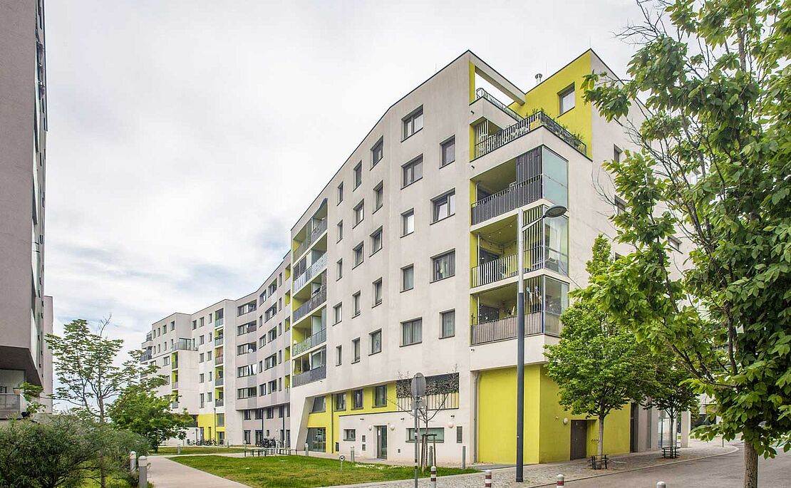 Wohnhausanlage in der Wiener Seestadt