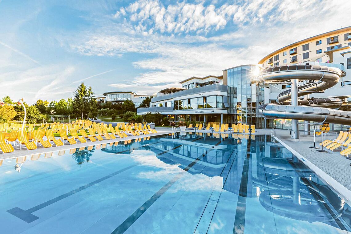 Allegria Resort Stegersbach, Außenpool mit Wasserrutschen