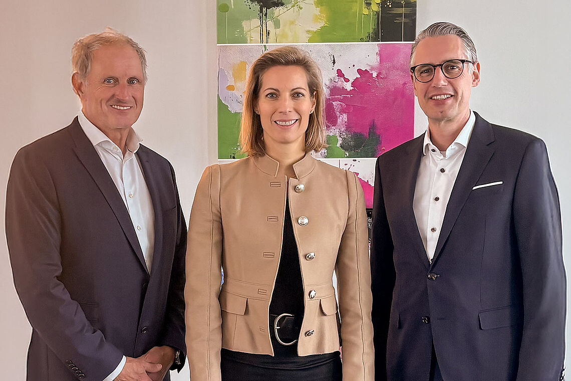 Gruppenfoto Roland Wernik, Valerie Hackl und Dominik Engel