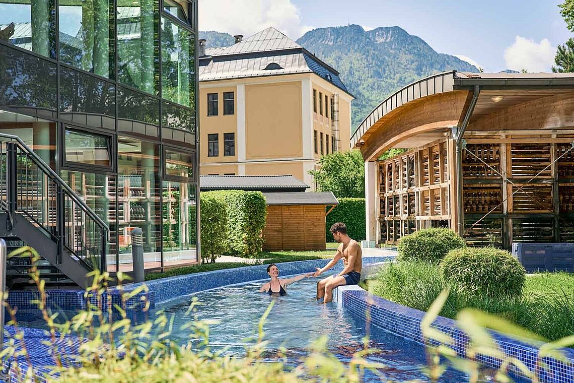 Außenbereich der Salzkammergut-Therme in Bad Ischl