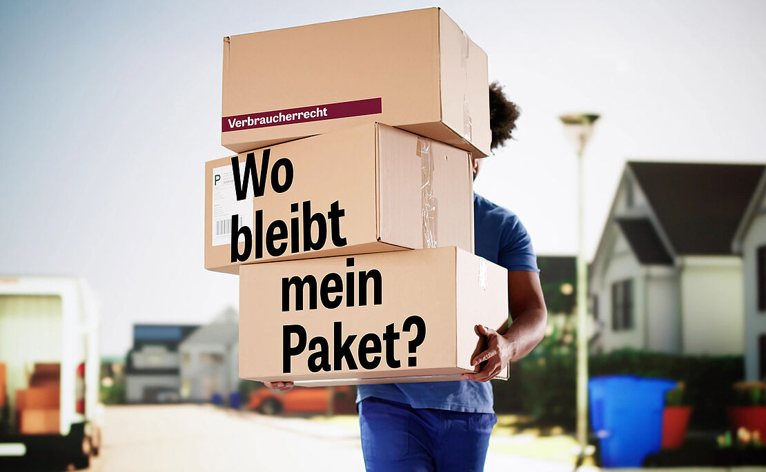 Bote mit vielen Paketen