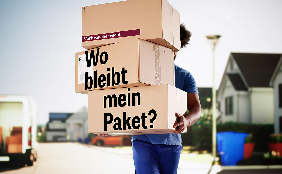 Bote mit vielen Paketen